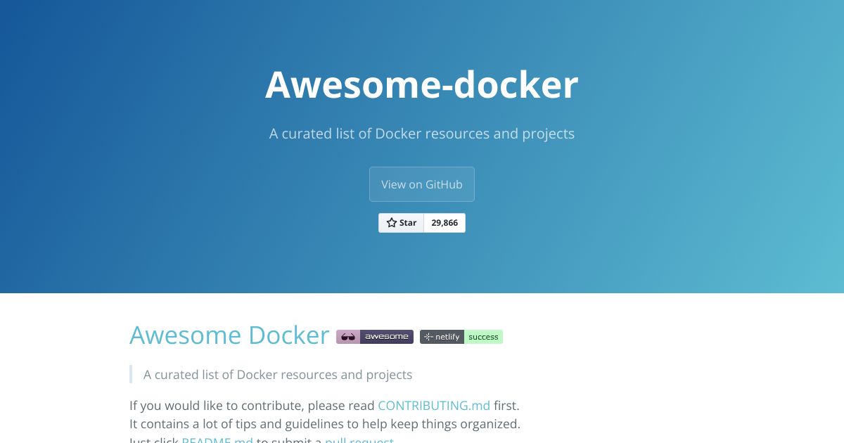 Awesome Docker cover image